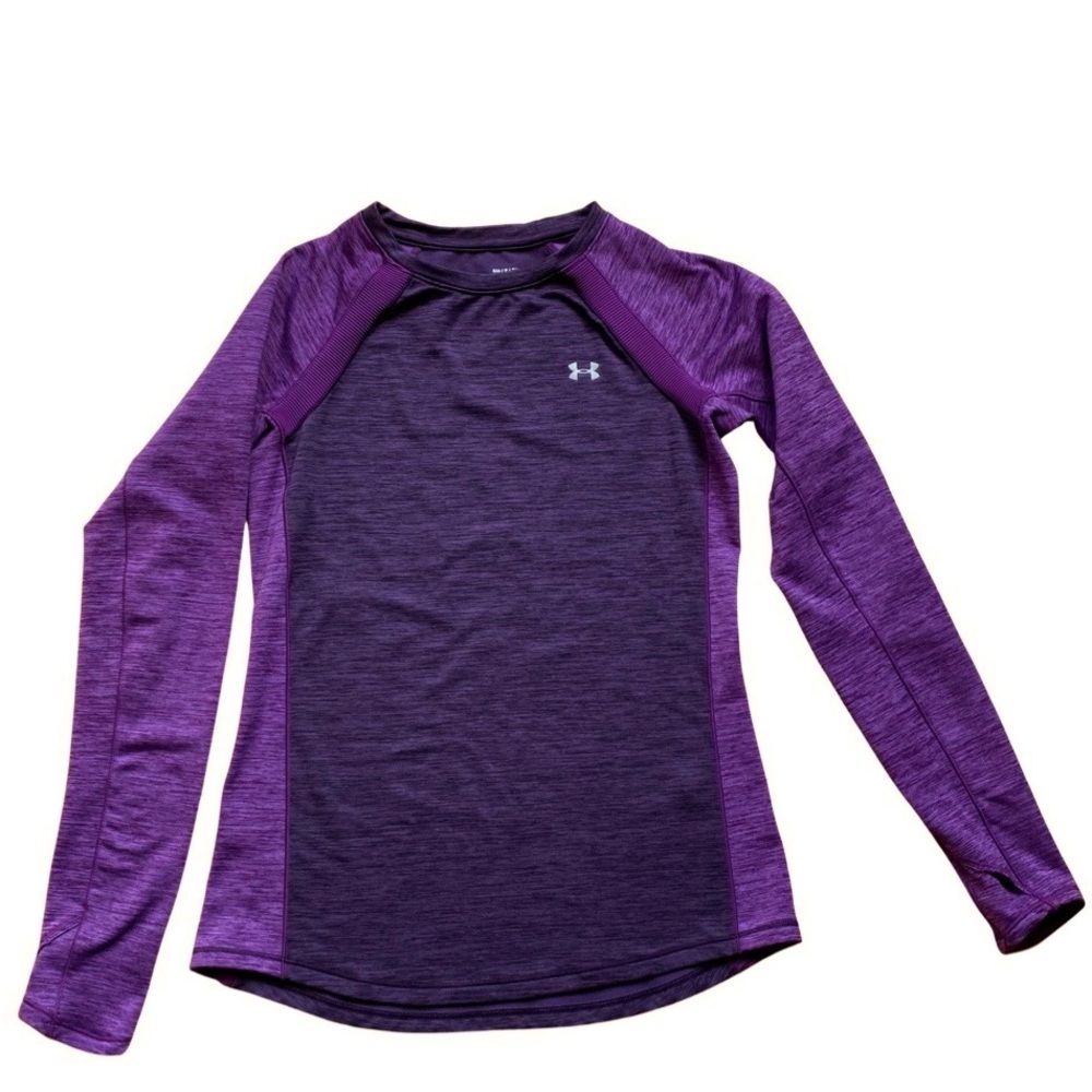 Small Under Armour Cold Gear Authentic Long Sleeve Shirt Purple